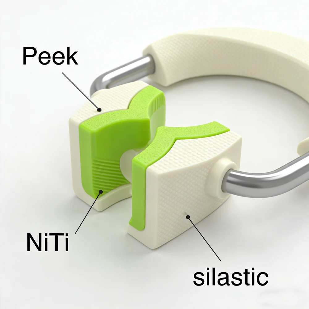 1PC Dental Niti Clamp Ring with Metal Matrices Sectional Contoured Matrix System for Premolar and Molar Restorations