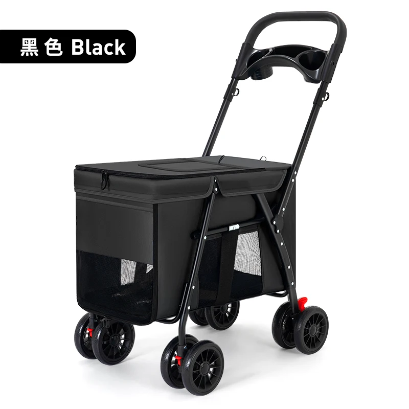 Wholesale fashionable  trendy shopping mall portable cloth bag trolley cart folding shopping cart pet carts