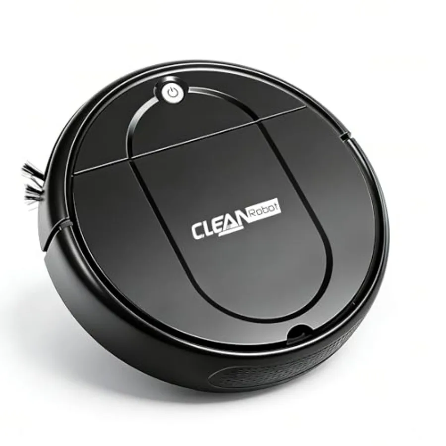 

Robot Vacuum and Mop Combo for Hard Floors Large Homes, ABS Plastic, Black, 4500Pa Strong Suction, Tangle-Free Brush, 120-Min R