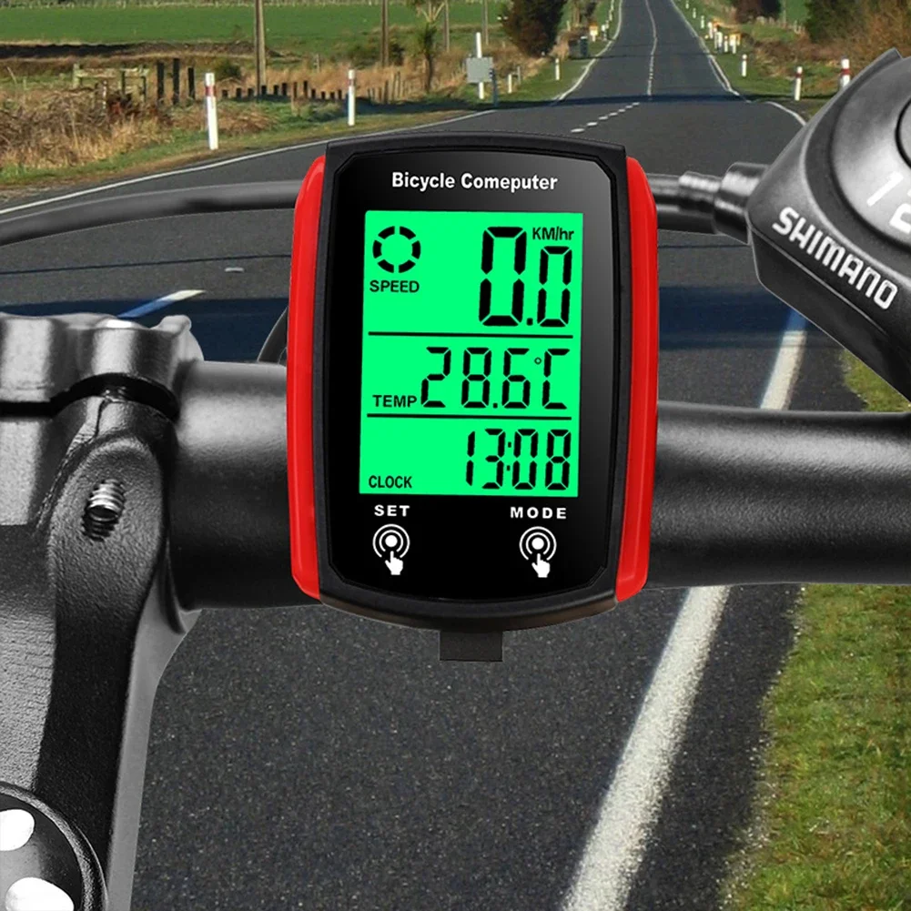 Bike Computer LCD Digital Bicycle Speedometer Odometer Stopwatch Bicycle Cycling Speed Counter Cycling Computer Accessories