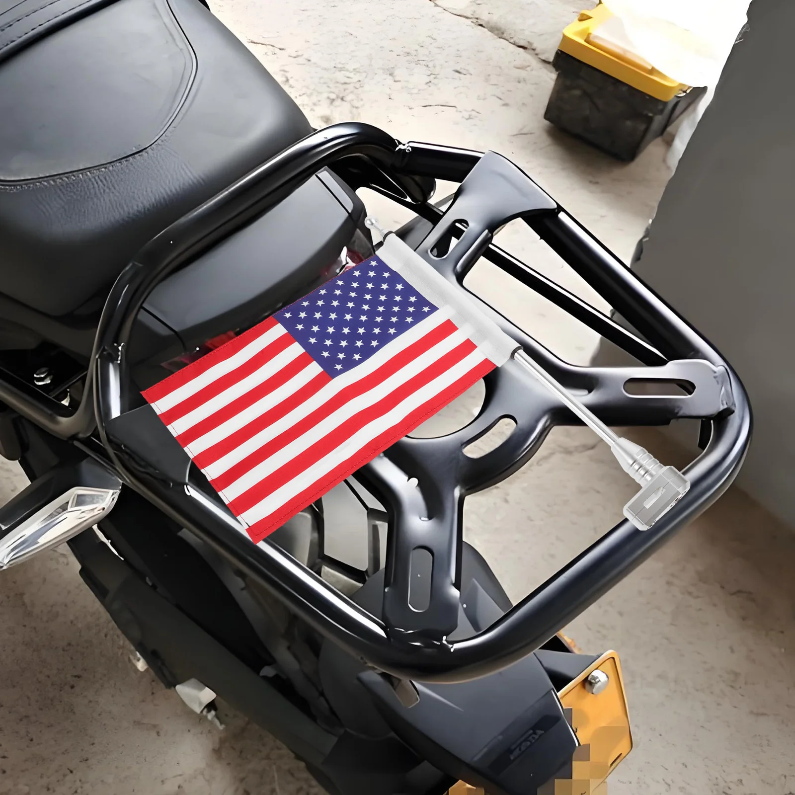 

Motorcycle Flagpole Flag Decoration Cargo Rack Mount Stand Bike Flag Pole Bicycle Accessories For Scooter Cycling Rides