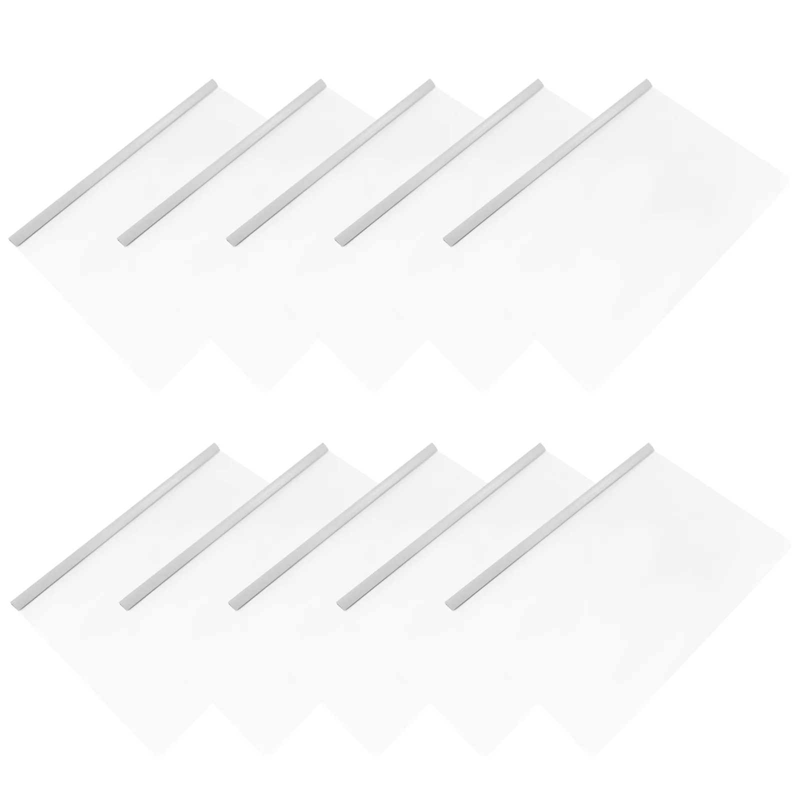 10Pcs File Draw Rod Folders Transparent A4 Document Organizer Anti-Slip Design for Test Papers Music Books Office Use