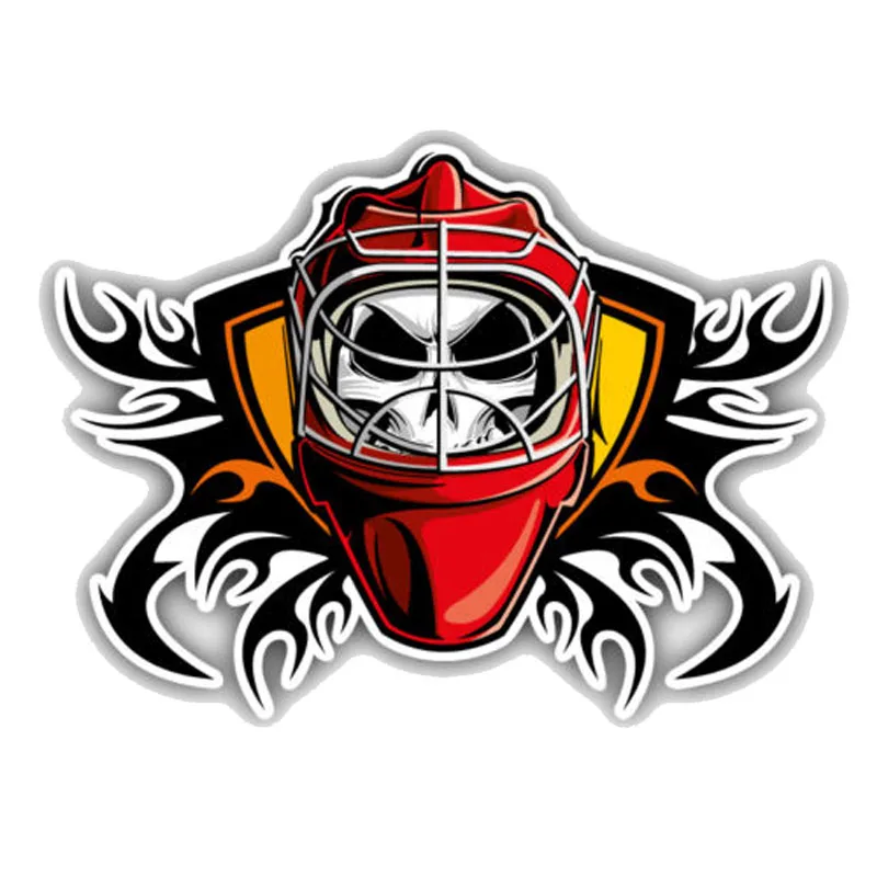 Z242# Car Sticker Classical Hockey Goalie Skull Waterproof Vinyl Decal Car Accessories Pegatinas Para Coche DIY Car Styling