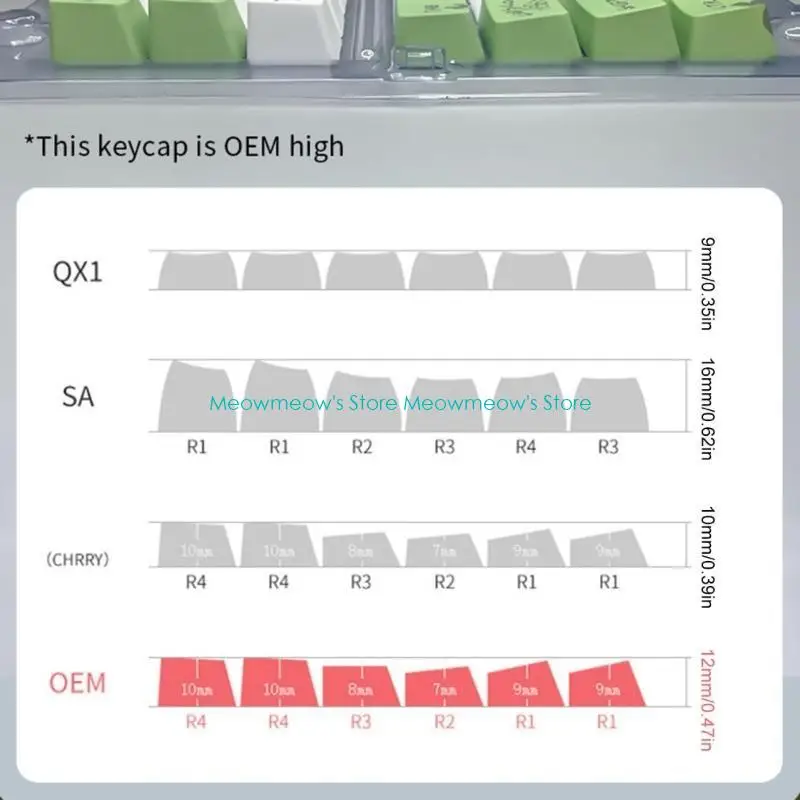 W91A Ergonomic XDA /OEM Keycaps Korean Keycaps for 61 64 68 75 98 104 108 Keyboard Enthusiasts Keycaps for Improve Typing