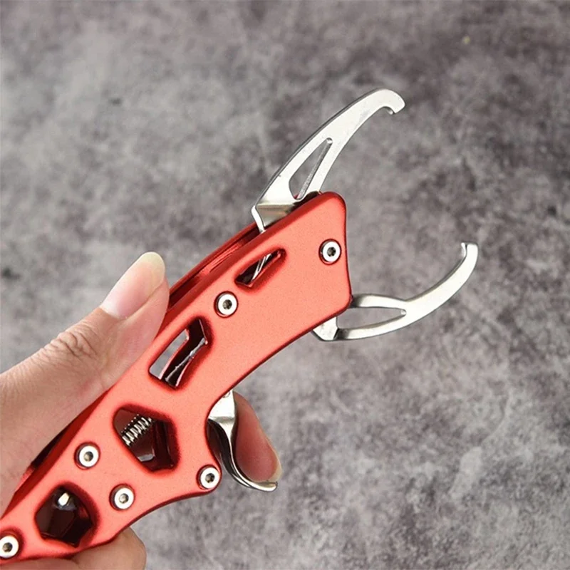 Fish Lip Grip Tool Fish Lip  Aluminum Alloy One Hand  Easy Control Portable Fishing Lip Grabber