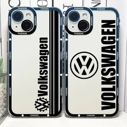 VolkswagenESS Car LOGO Mouse Pad Transparent for iPhone 15 15ProMax 13 14 12 11 Pro Max Mini Angel Eyes Soft Cover