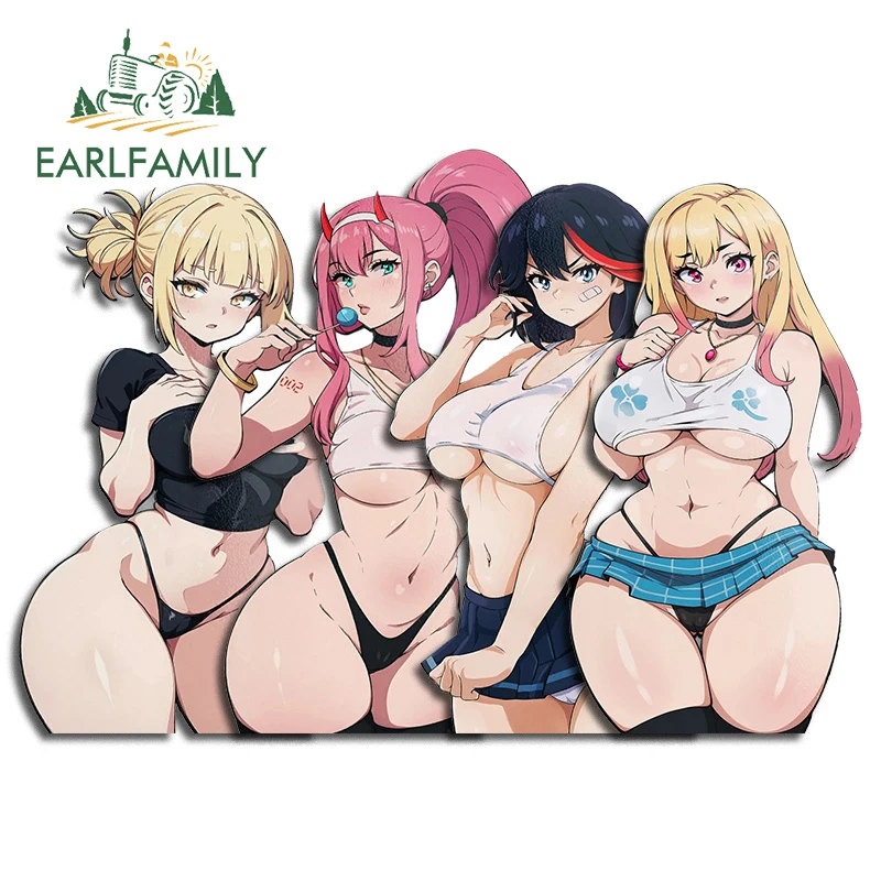 EARLFAMILY 13cm for JK G String Sexy Zerotwo Ryuuko Marin Himiko Toga Car Stickers Personality Vinyl Decals Car Accessories