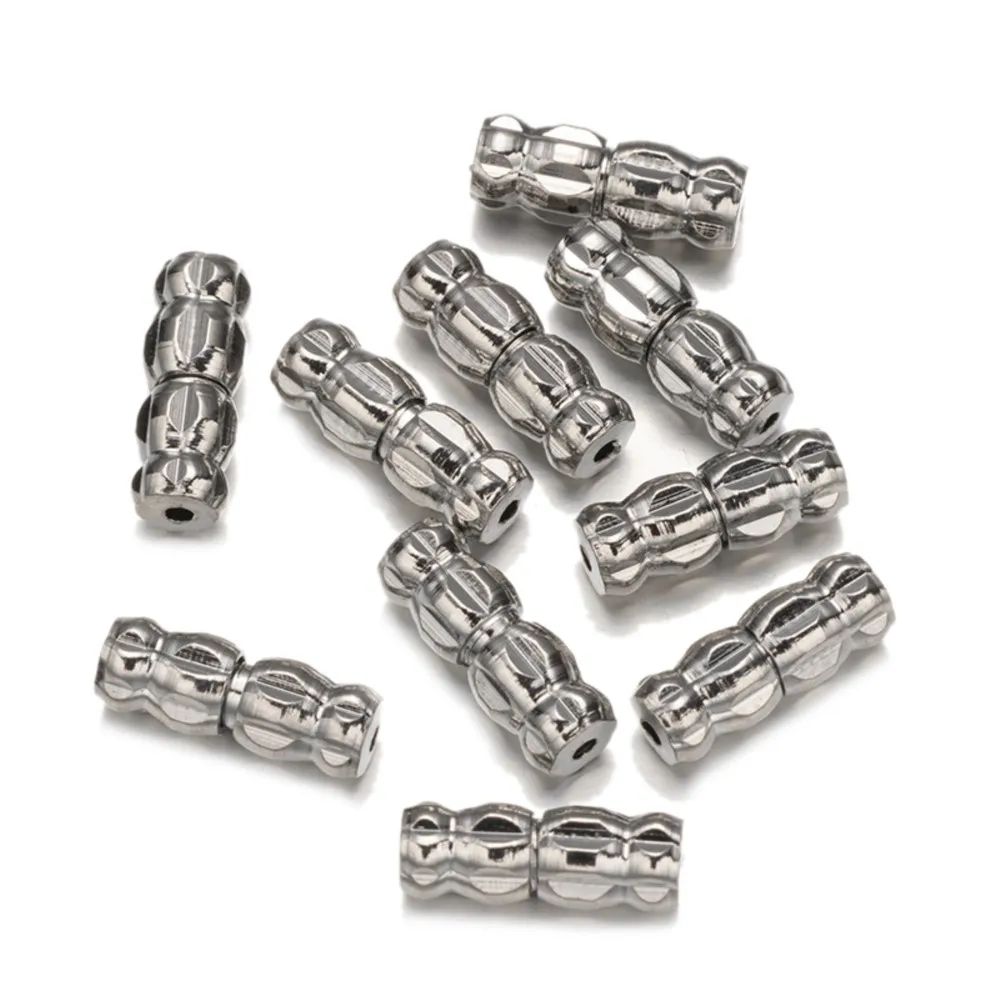 20Pcs Cylindrical  Fasteners Buckles Closed Beading End Tips Clasp Connector DIY Bracelet Necklace Jewelry Making Accessories