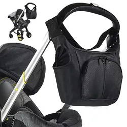 mommy storage bag for doona Stroller accessories portable diaper bag compatible with stroller black waterproof storage bag