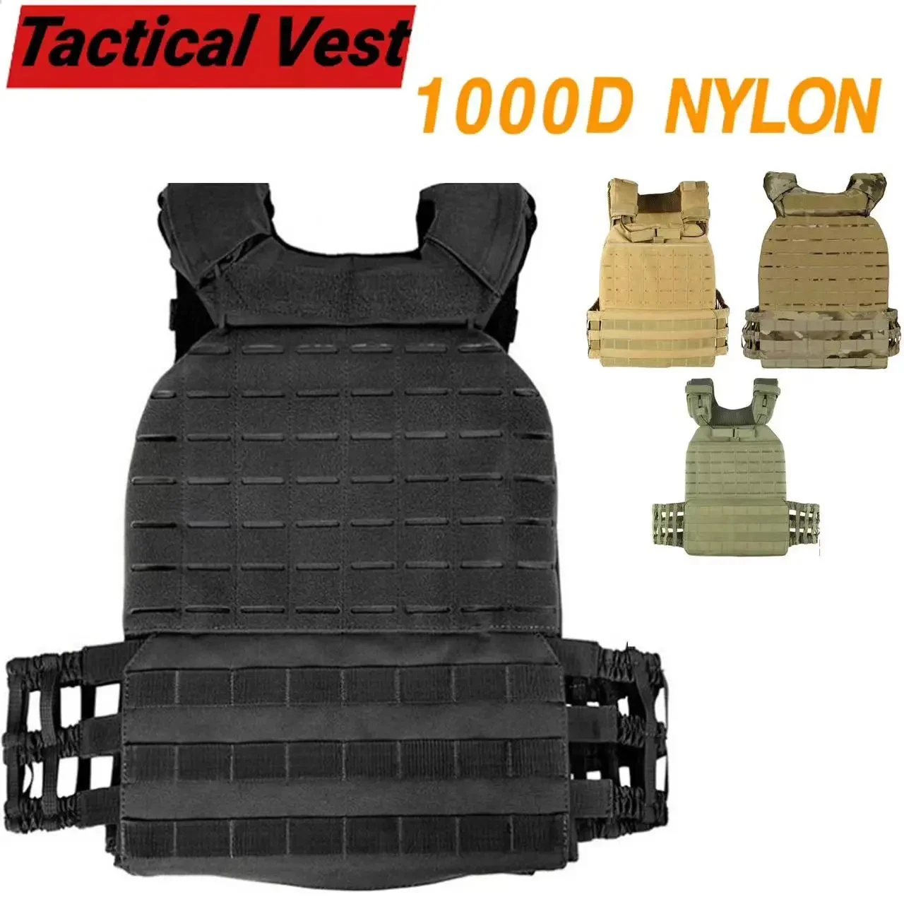 Training Tactical Vest For Men/Women Plate Carrier Body Combat Chest Rig Assault Vest Molle Airsoft Self Defense Supplies