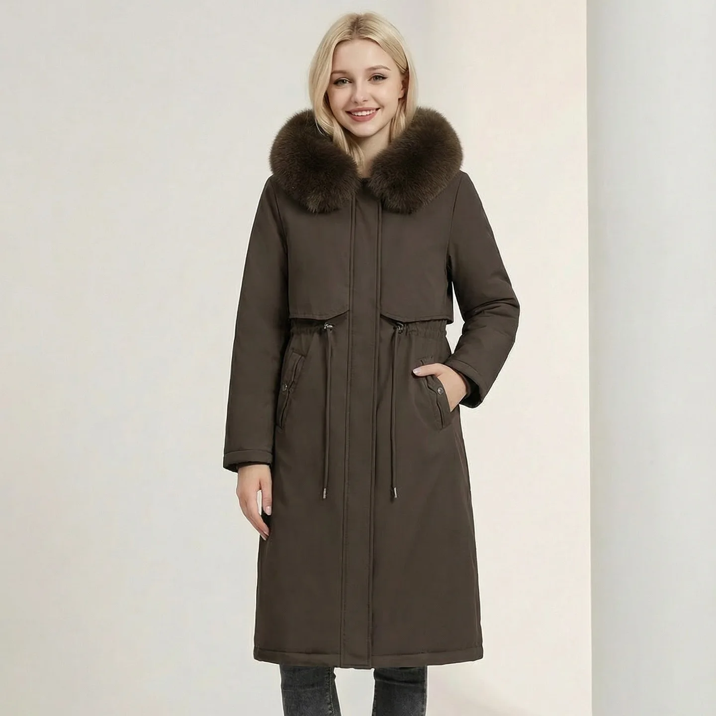 2026 New Double-sided Wear Women's Winter Fleece Cotton-padded Jacket Overcoat Thicken Hooded Coats
