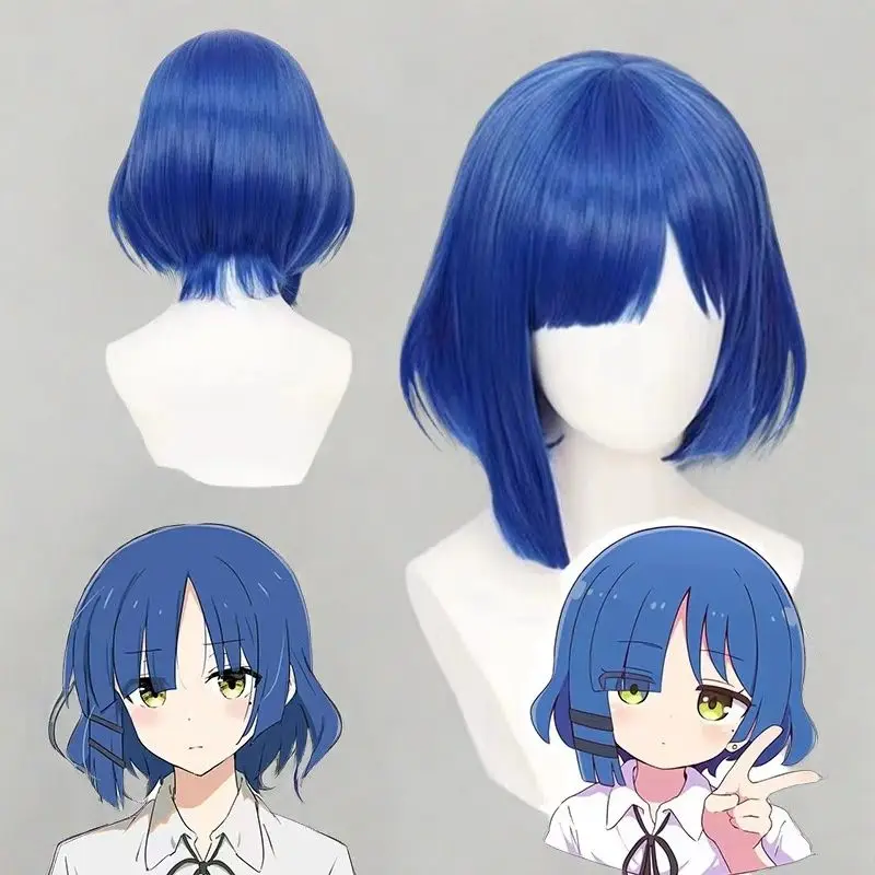 Parrucca cosplay anime onely Rolling - Capelli corti blu Mizuho Yamada, leggera e per lo styling, parrucca di personaggi per i fan dell'ACG