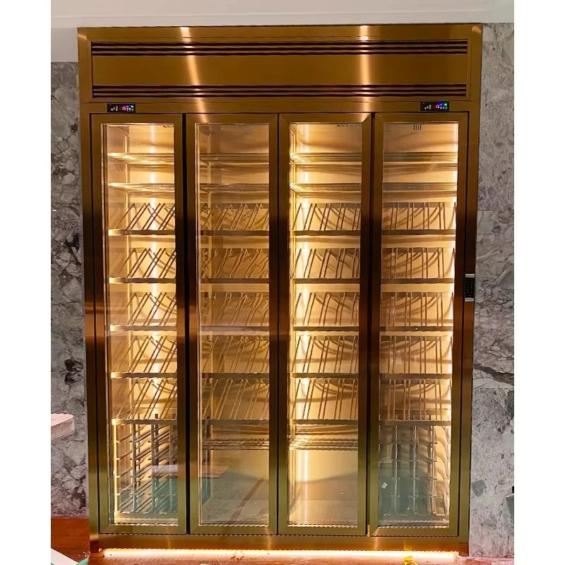 Stainless Steel Commercial Bar Hotel Wine Cabinet Villa Home Use Red Wine Coolers Customizable Wine Cellar