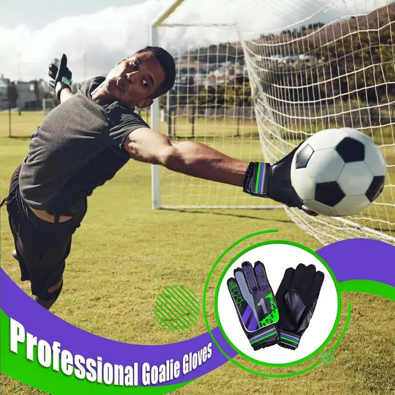 

Soccer Gloves Goalkeeper Goal Keeper Gloves Adult Professional Training With Enhanced Grip Protection Guards For Football