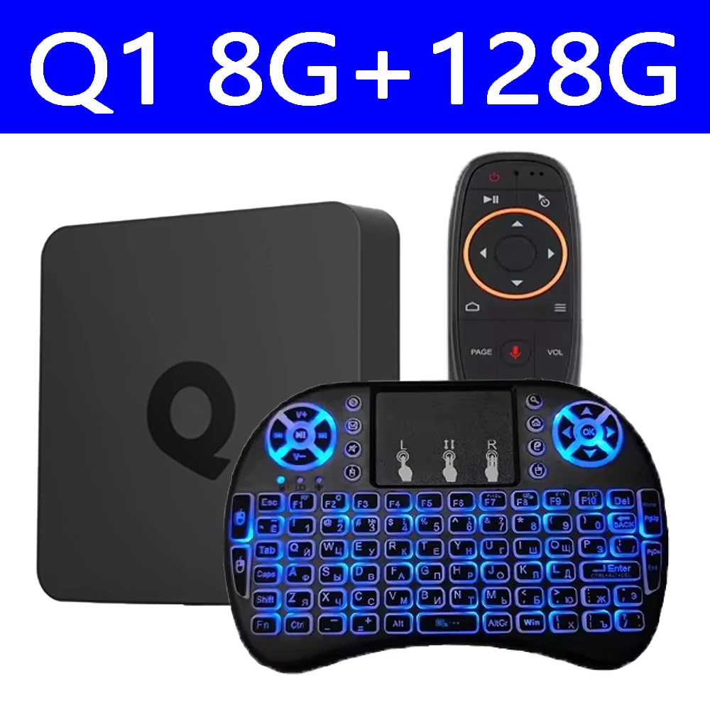 Smart TV Box Android 14 Q1 ATV H313 Dual Wifi 2.4G&5G HD 8K Video Set Top Box Ram 4GB 8GB Rom 64GB 128GB Audio Media Player Q1