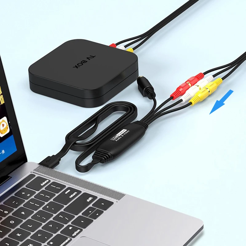 USB2.0 Male Or Female RCA AV Audio Video Capture Card CVBS S-Video Grabber Record for VHS DVD Player VCR DV TV Box To Laptop PC
