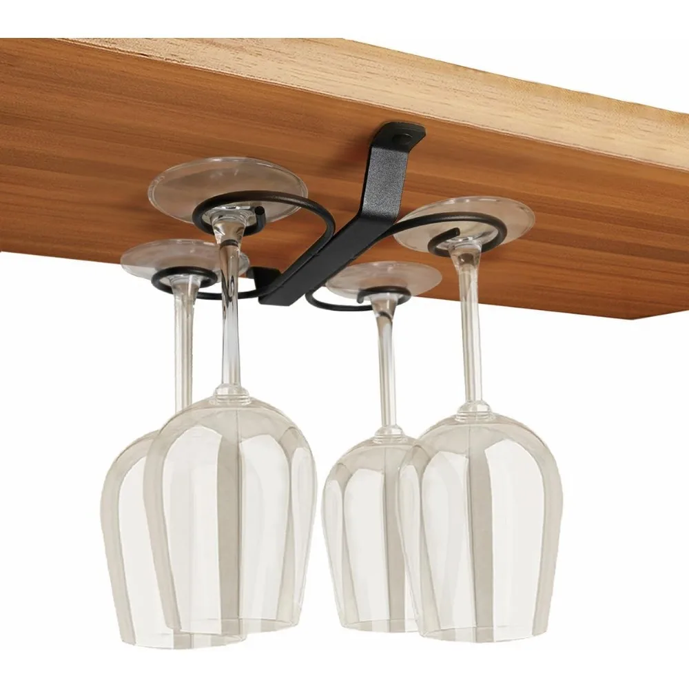 

9-дюймовая полка под шкафом и 4 крючками для хранения кухонного бара (черная)