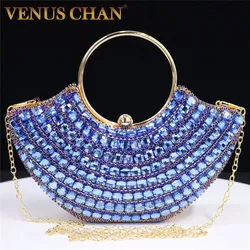 Women's Handle Rhinestones Evening Clutch Bags Shoulder Chain Full Diamond Design Party Women's Wallet Wedding Handbag
