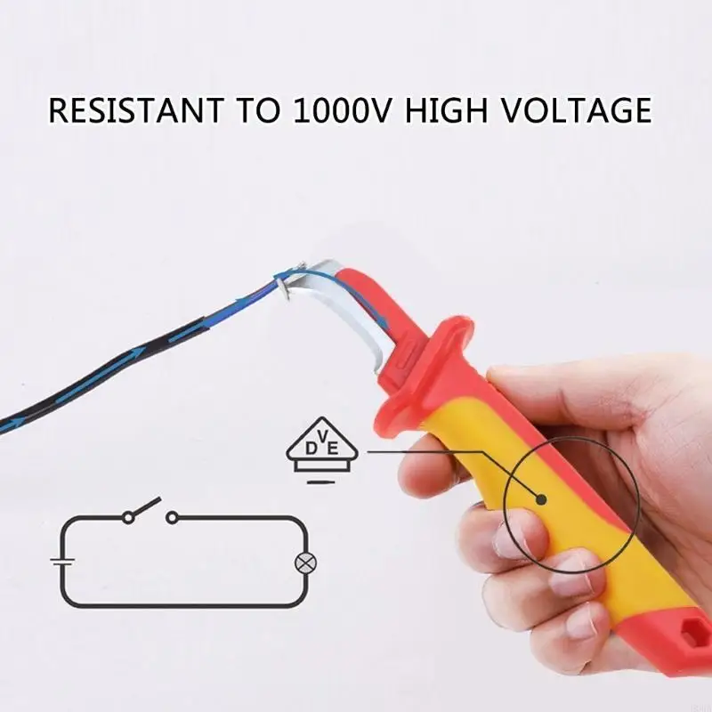 Upgrades Cable Dismantling Tool with Comfortable Grip Small Cable Sheaths Stripper Ergonomical for Electrical Work 