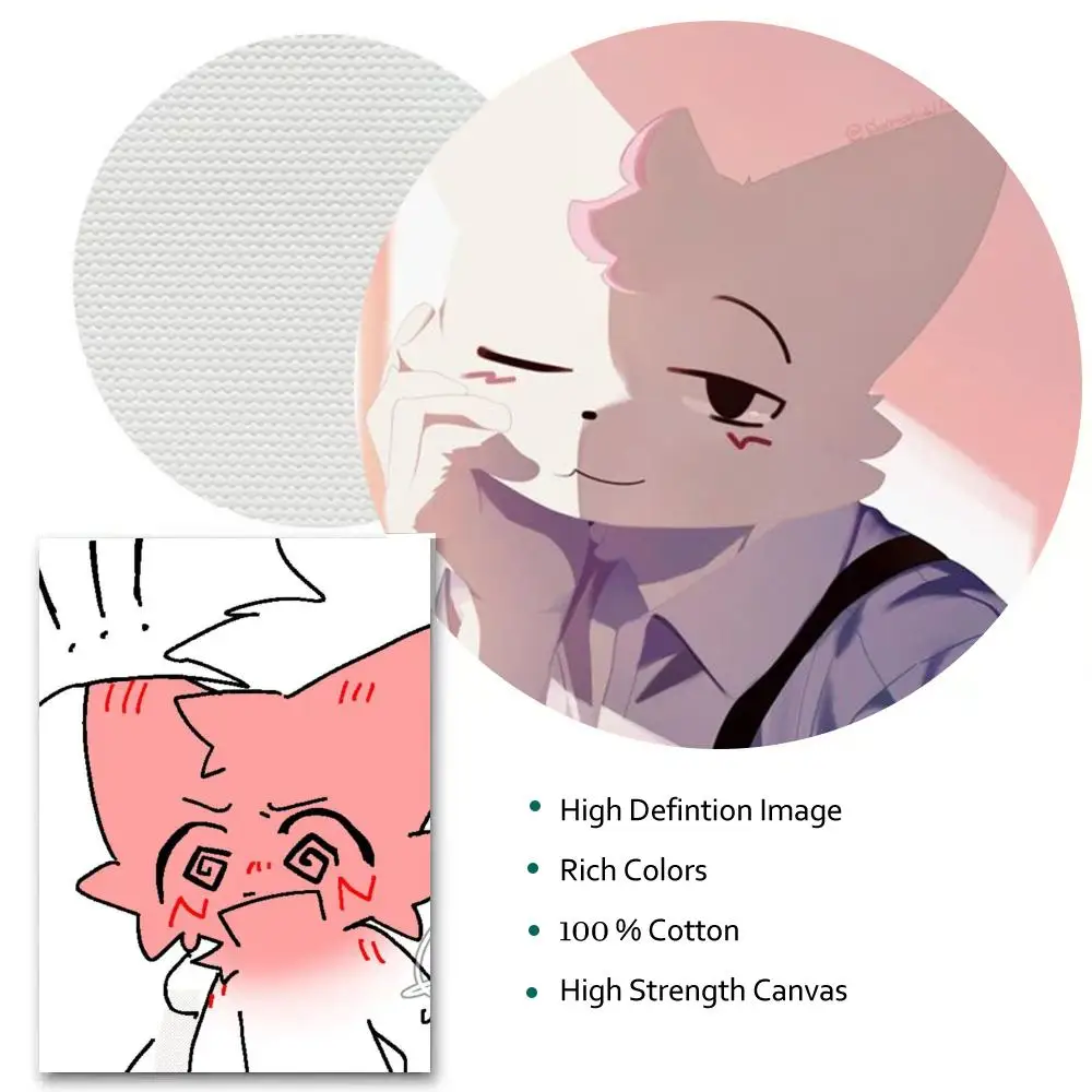 B-Boykisser سخيفة القط لطيف اللوحة الخط HD طباعة مجانية جدارية الفن صور لغرفة المعيشة ديكور جدران المنزل قماش المشارك #4