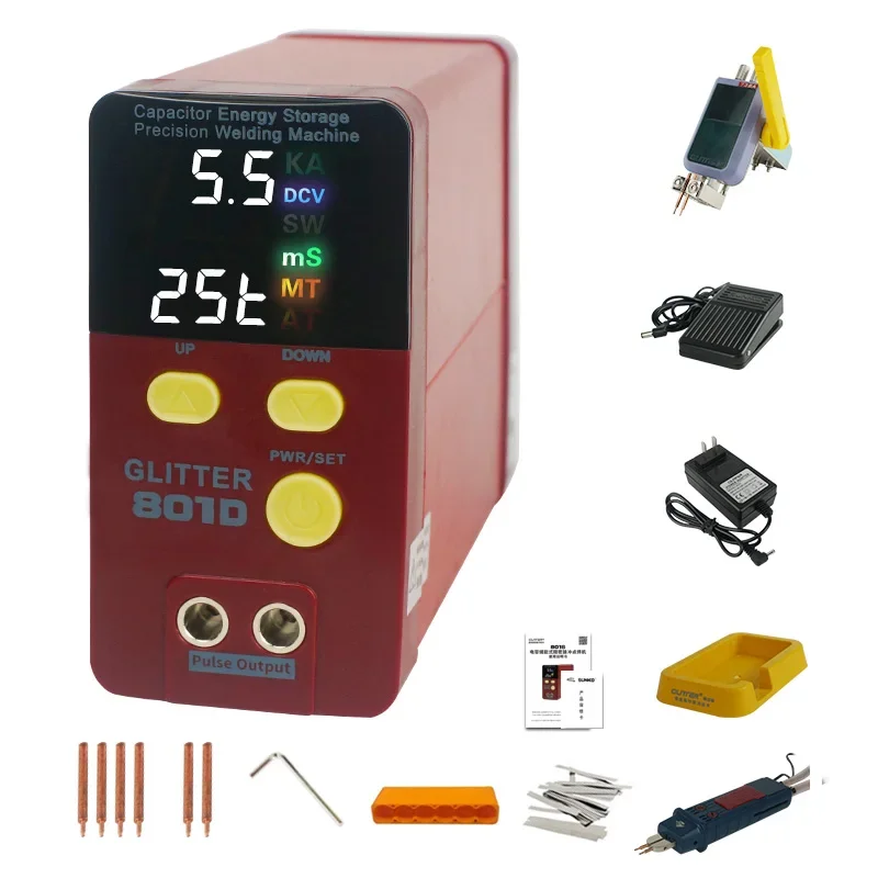 NEW Glitter 801D Pulse Battery Welding Machine Spot Welder Used For Welding Of Lithium Battery Pack Capacitor Energy Storage Spo