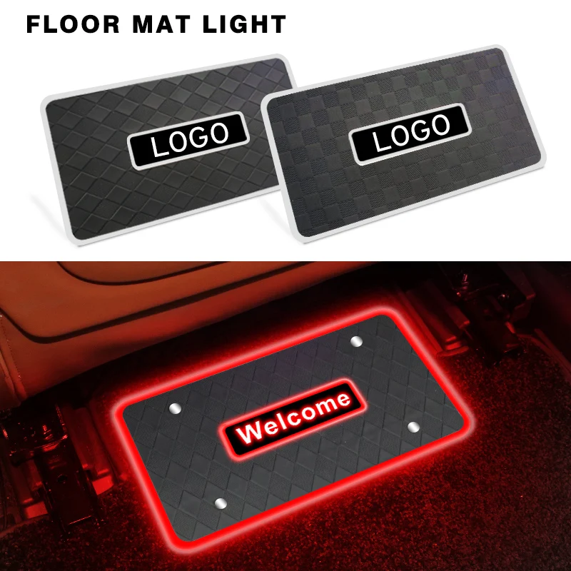 For Tesla Model3 2/4-In-1 Car Floor Mat Decorative Light Accessories Interior Floor Mat Lights Environment Led App Universa