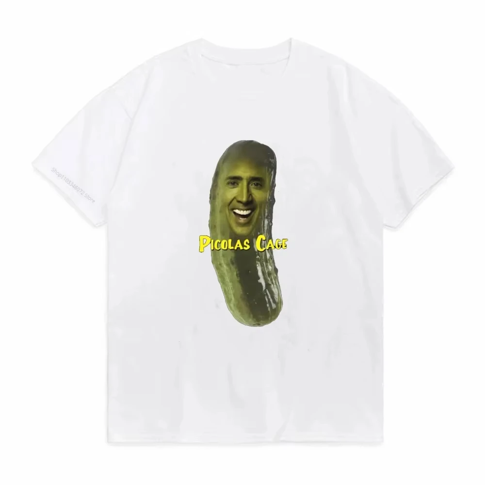 New Picolas Cage T Shirt Pickle Picolas Pickolas Nicolas Cage Meme 4chan Dank Meme Funny Nicholas Nickolas O Neck Tops