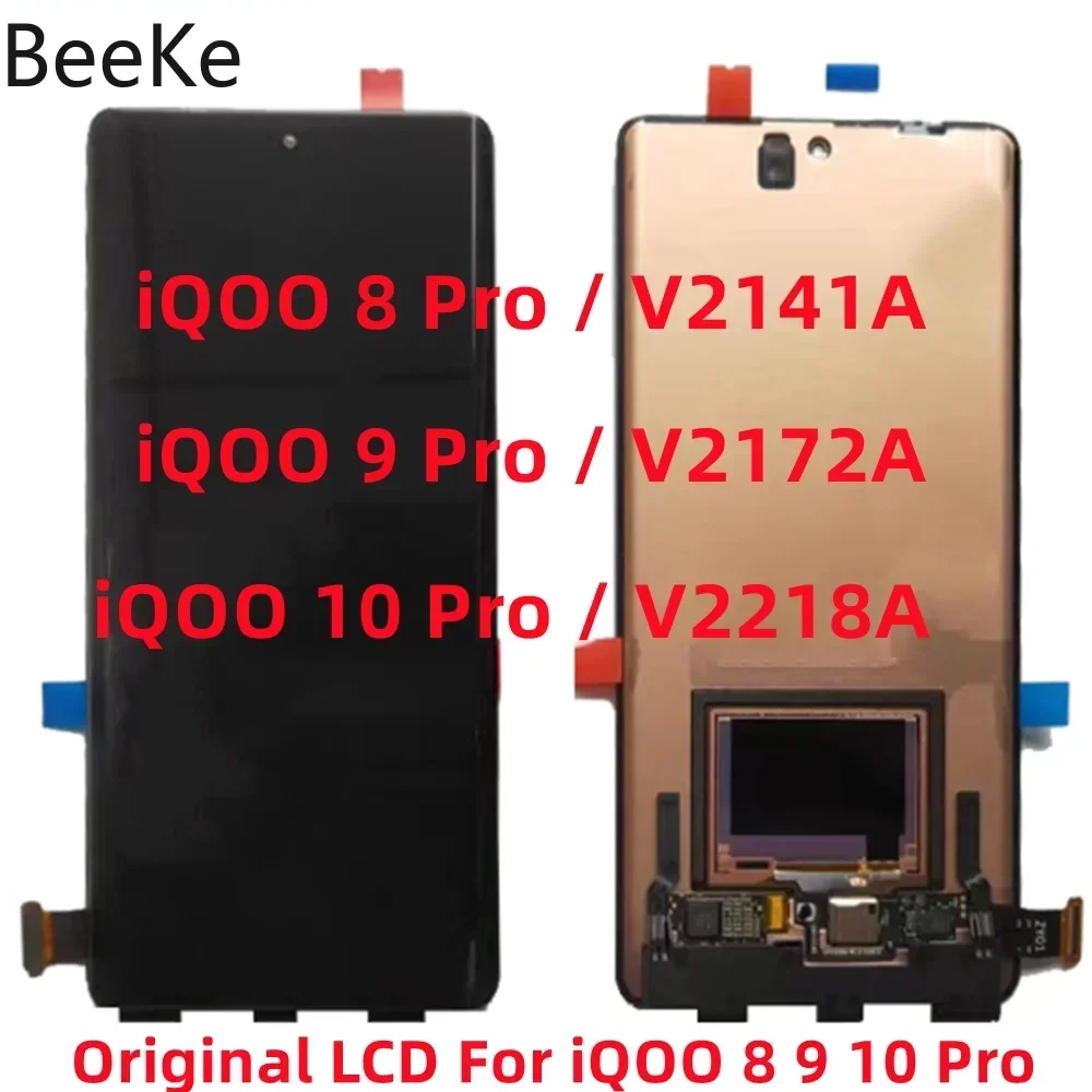 LCD Original For Vivo iQOO 8 9 10 11 12 13 Pro 5G OLED LCD Display Touch Screen Digitizer Assembly V2172A / V2218A Replacement