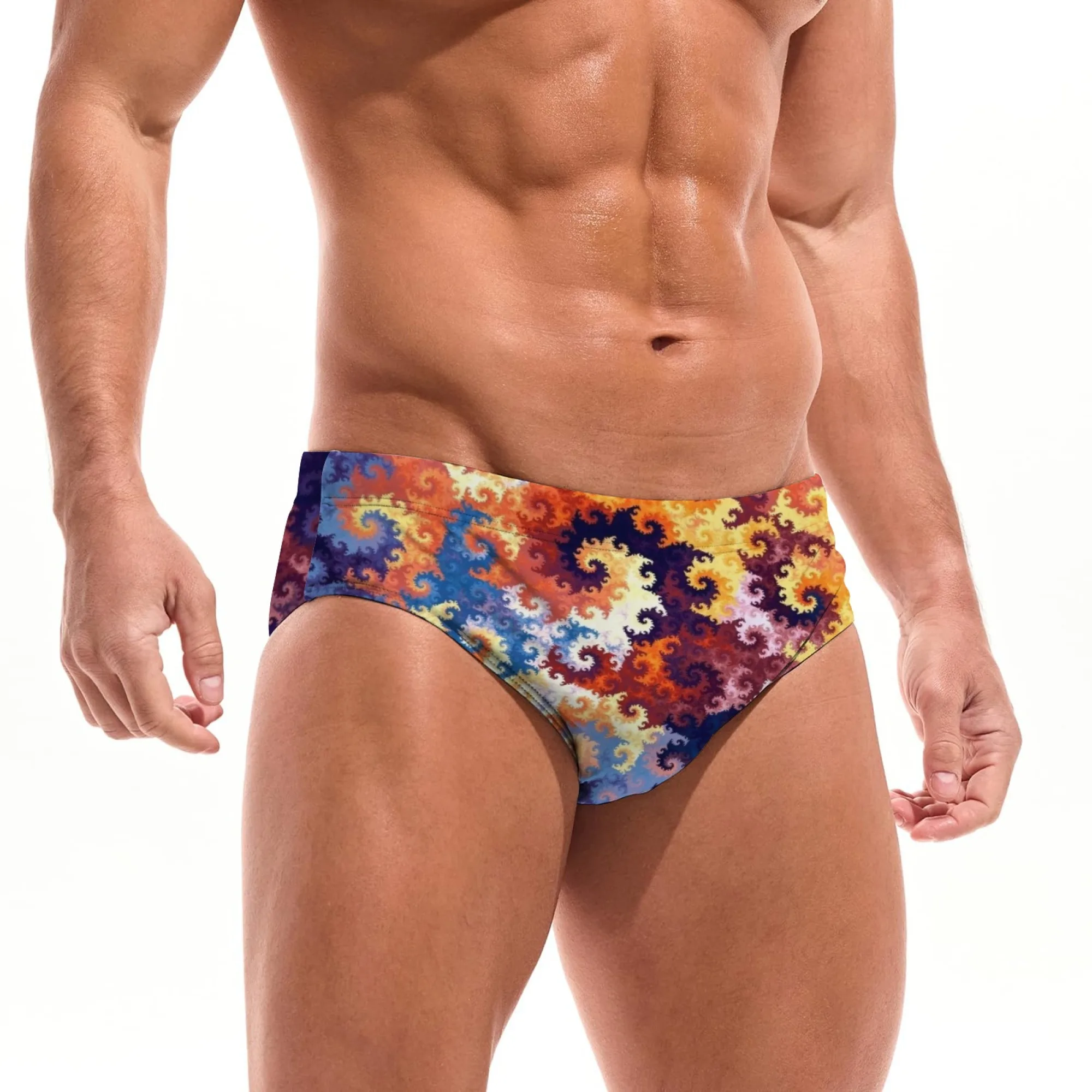 Fractal Spiral Nebula Swim Trunks Lightweight Comfortable Sexy Men's Triangle Trunks Pool Party Beach Vacation Sexy Men's Bikini