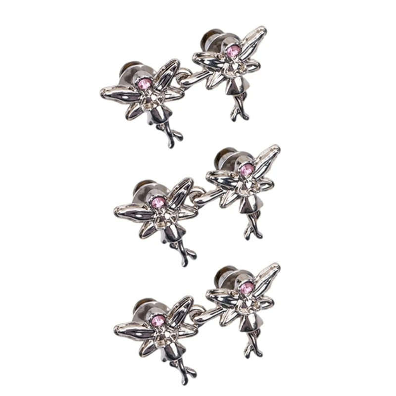 3/6PCS Angel Waist Tightening Clip Metal Adjustable Plating Pin for Loose Pants and Jeans Fitness Waist Extenders