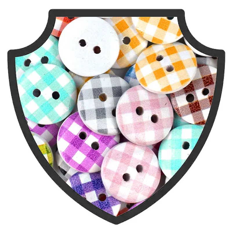 500PCS 13MM 15MM Round Buttons Cartoon Christmas Stripe Plaid Buttons Love Scrapbook Wedding Decoration Sewing Accessories
