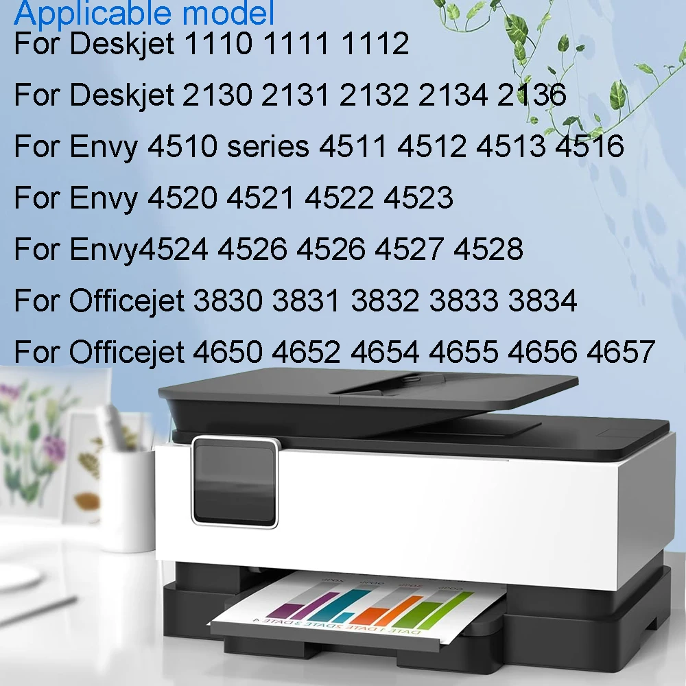 For HP302 302XL Refillable Ink Cartridge Replacement for HP Deskjet 2134 2136 3630 3632 Envy 4520 4521 4522 4523 4524 Printer