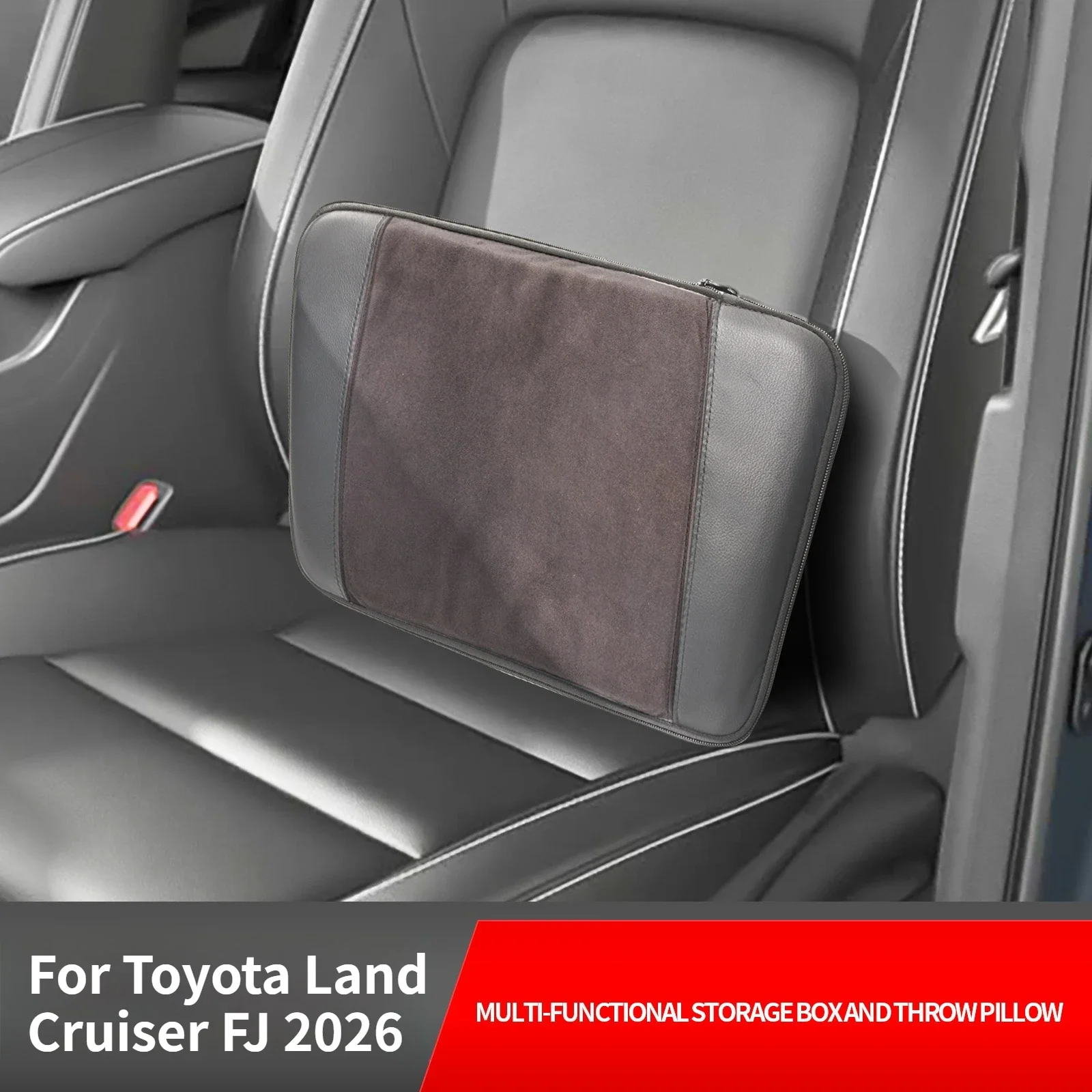 For Toyota Land Cruiser FJ 2026 Multifunctional Lumbar Support 2 in 1 Waist Cushion Storage Box Seat Pillow Modified Accessories detail image 1