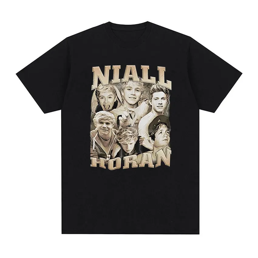 Retro 90s Niall Horan Album Graphic T Shirt Men Hip Hop Fashion O-Neck Clothing T-shirts Unisex Casual Cotton Oversized T-shirt