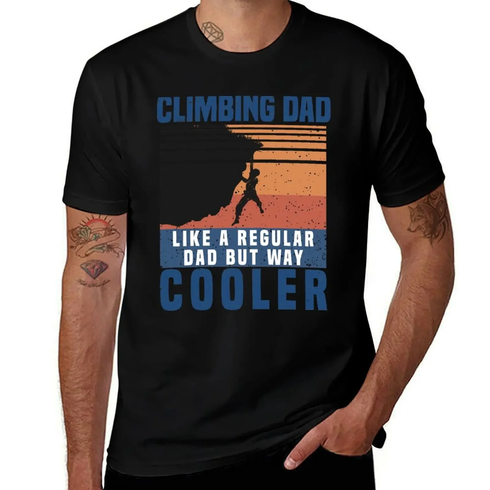 

Climbing Dad Like A regular dad but way Cooler T-Shirt baggy shirts plus size tops shirts graphic tee t shirt men