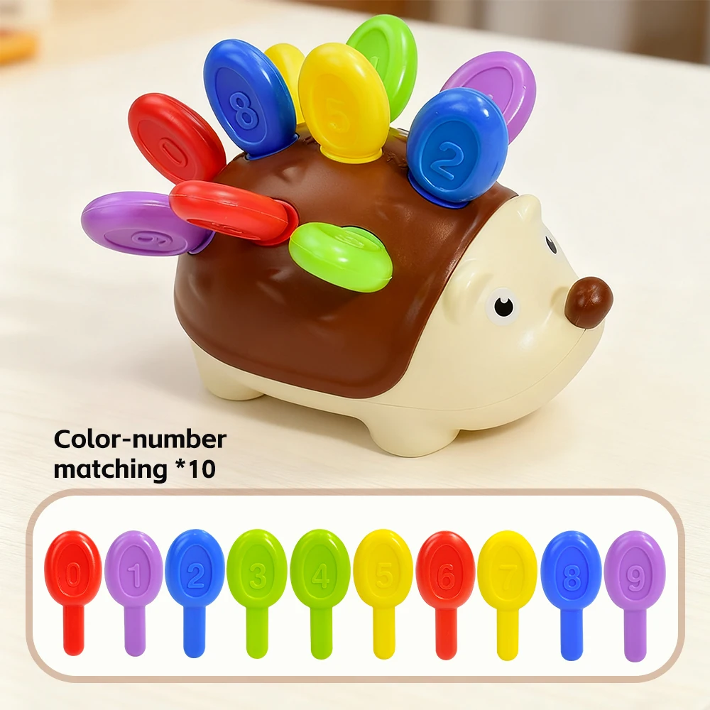 لعبة مطابقة الألوان الرقمية للأطفال على شكل قنفذ لعبة مطابقة الألوان الرقمية للأطفال