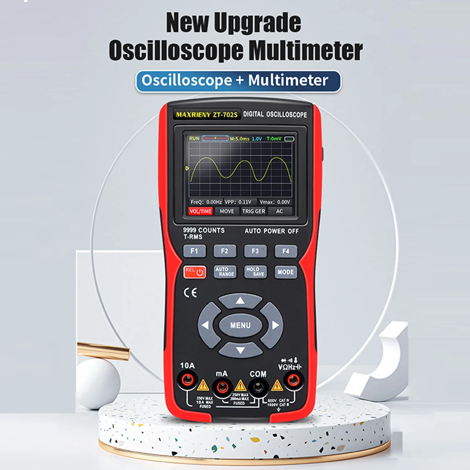 Smart Oscilloscop ZT702S 9999 Counts Digital Oscilloscope Signal Generator Voltmeter Current Capacitance Resistance Tester