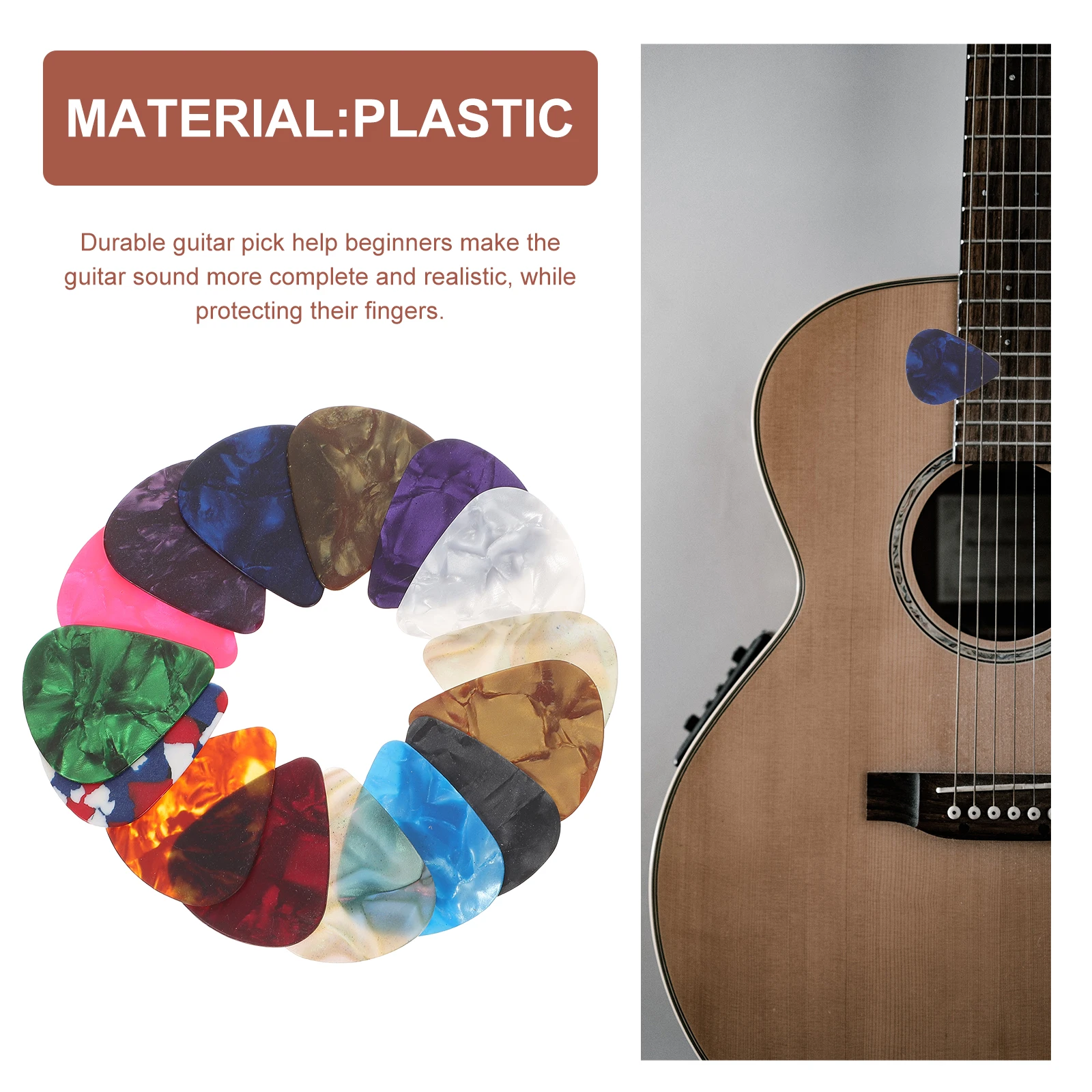 

32Pcs Guitar Picks Durable Small Size Folk Electric Acoustic Bass Ukulele Portable Guitar Practice Tools Ukulele Plectrum