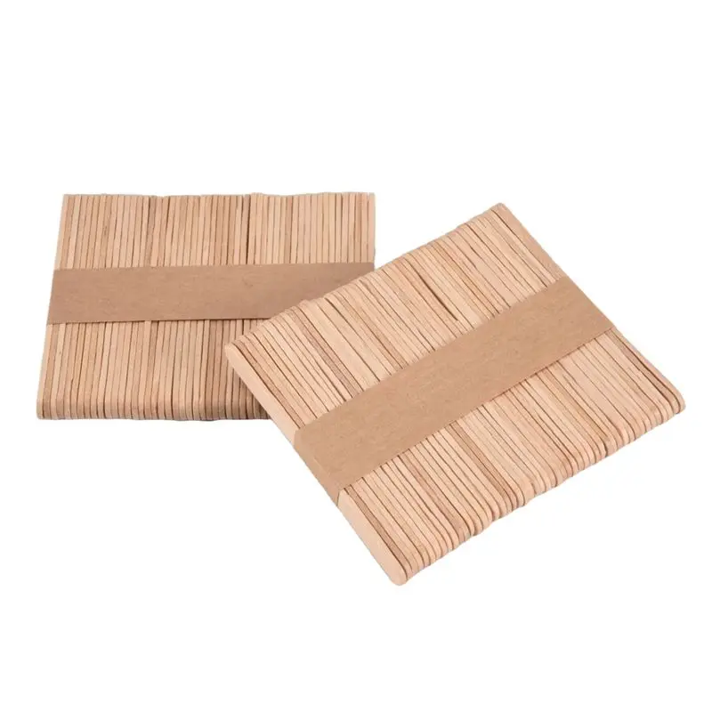 NEW HOT In Stock-[100 Count] 3.6 Inch Wooden Multi-Purpose Sticks, Craft, Ice Cream, Wax, Waxing, Tongue Depressor Wood