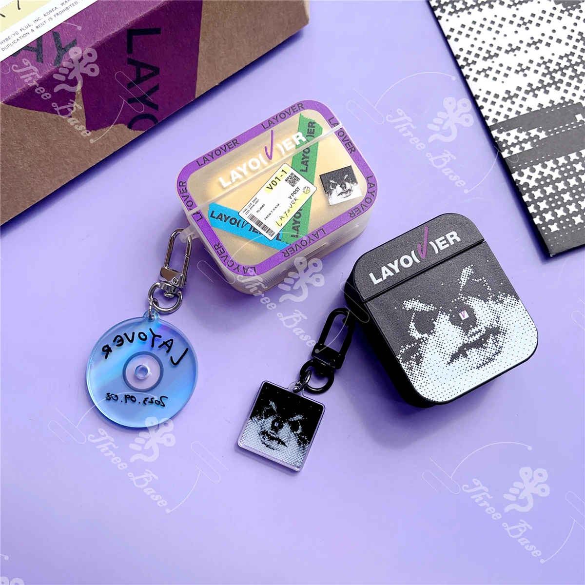 Keychain V LAYOVER TAN Jin RM INDIGO Boy with luv Butter Suga AgustD YTC ON Hope Blackswan Mobile Phone KeyRing Bag Pendant