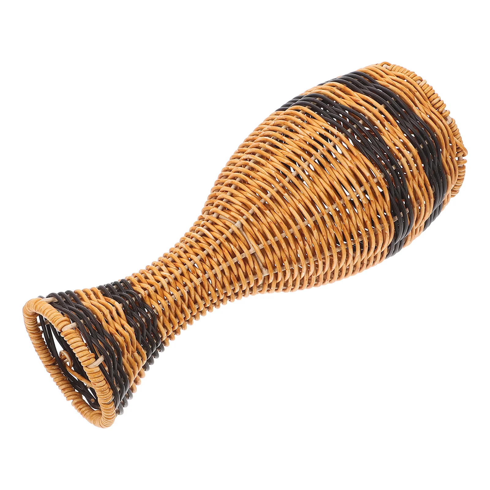 مزهرية داخلية منسوجة يدويًا بأسلوب الروطان، حاوية للزهور المجففة، مزهرية زخرفية بطراز المزرعة، تصميم عصري أنيق للمكتب