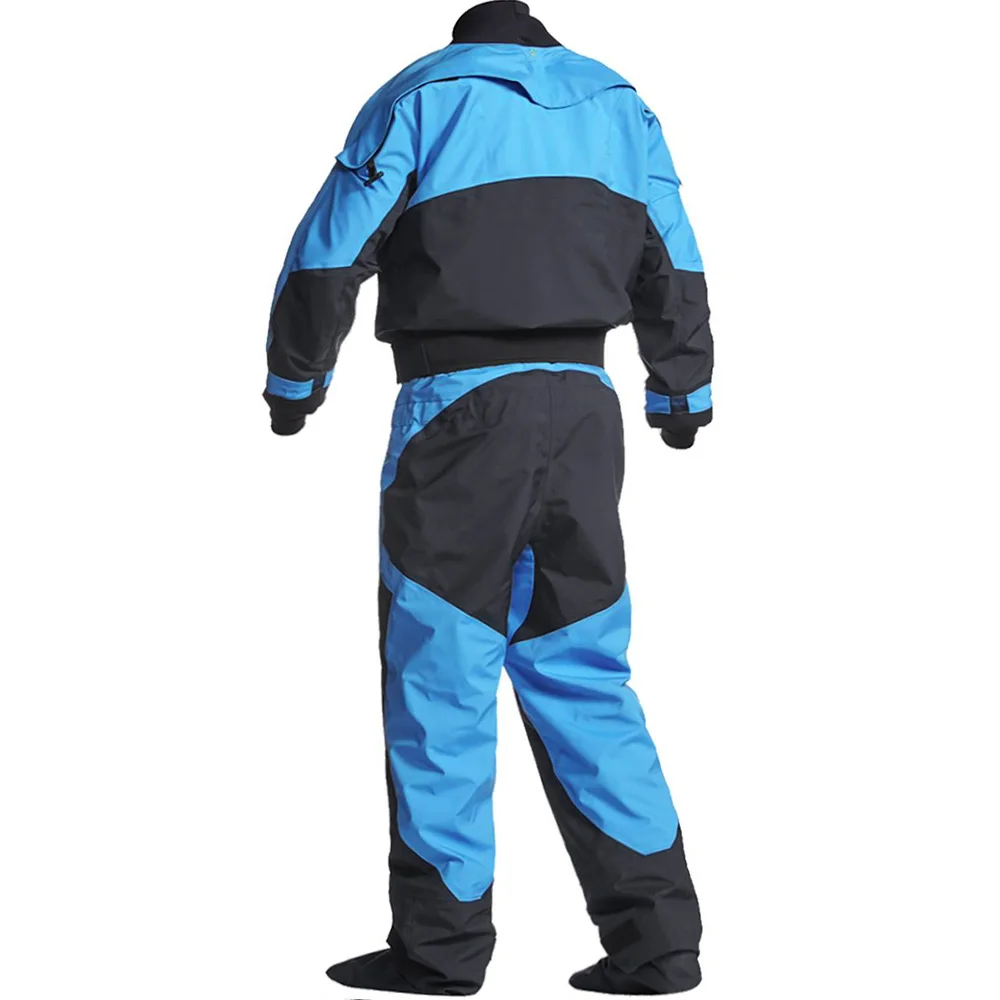 Men's kayaking dry suit, 3-layer waterproof fabric, latex gasket with neoprene thrust, suitable for flat water, ocean rivers