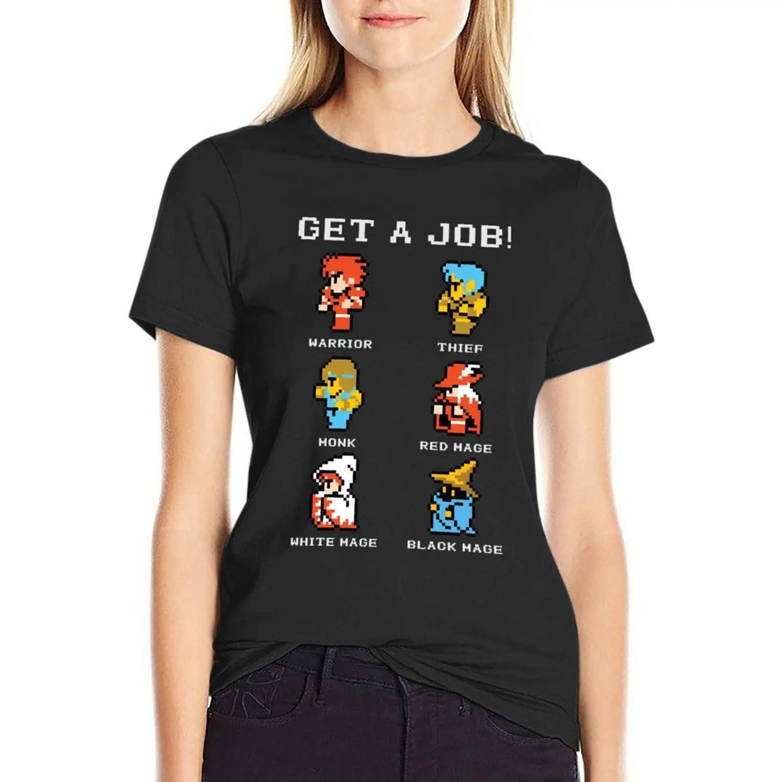 

Get A Job!Get A Job! T-Shirt oversized female tees graphics Women t shirt