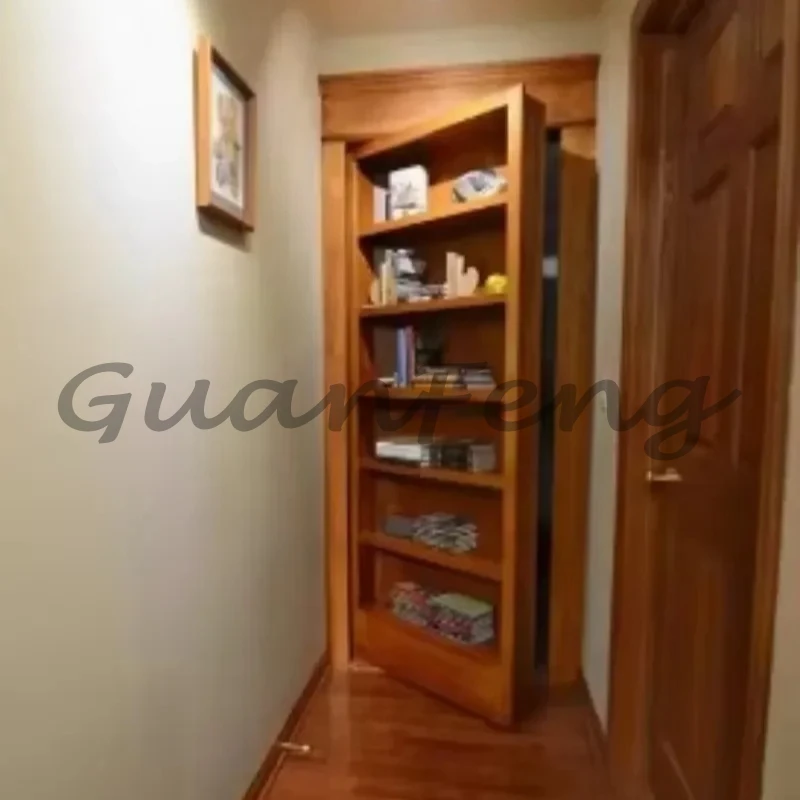 Bookshelf Style Invisible Door, Secret Room Hidden Door, Revolving Mechanism Door, Creative Indoor Hidden Boo