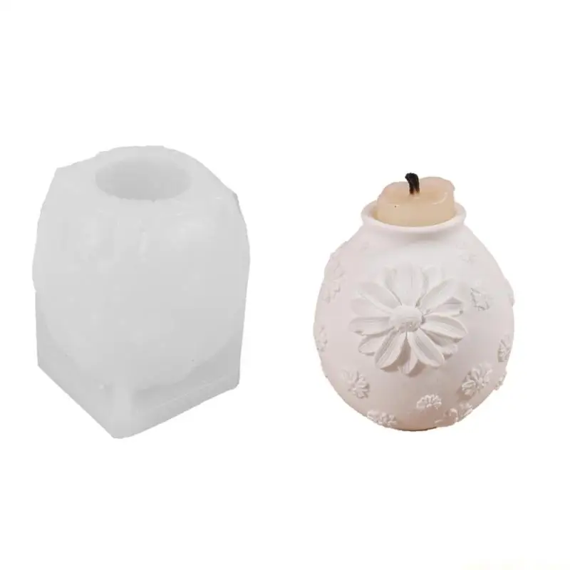 

QX2E Flower Carving Silicone Molds Silicone Heat Resistant For Making Vase
