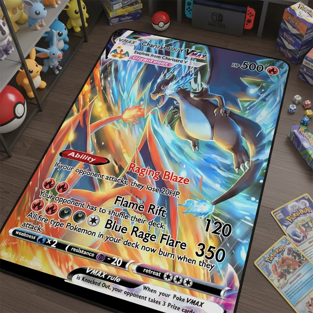 Gaming Accessories For Kids - Anime Pokemon Card Charizard VMAX Dywanik