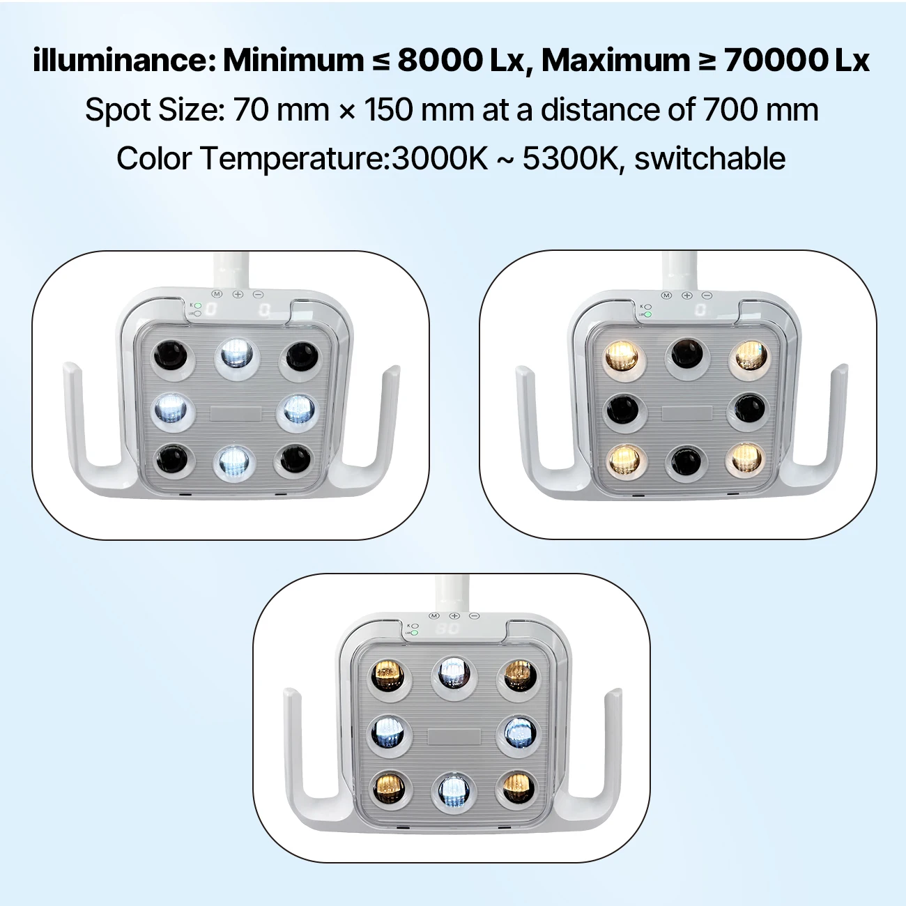 Professional Shadowless Dental Oral Lamp LED Operating Light For Dental Chair Unit Teeth Whitening Examination Clinic Spare