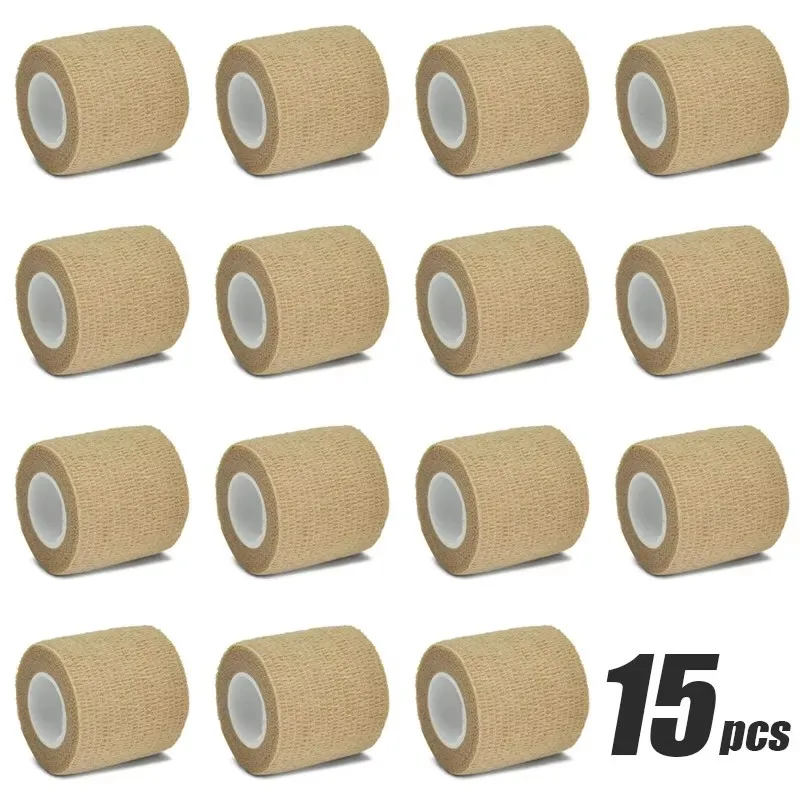 6/15 Stuks 4.8m Zwart Ehbo Zelfklevende Samenhangende Elasticiteit Bandages Sport Tape voor Pols Enkel verstuikingen & Zwelling
