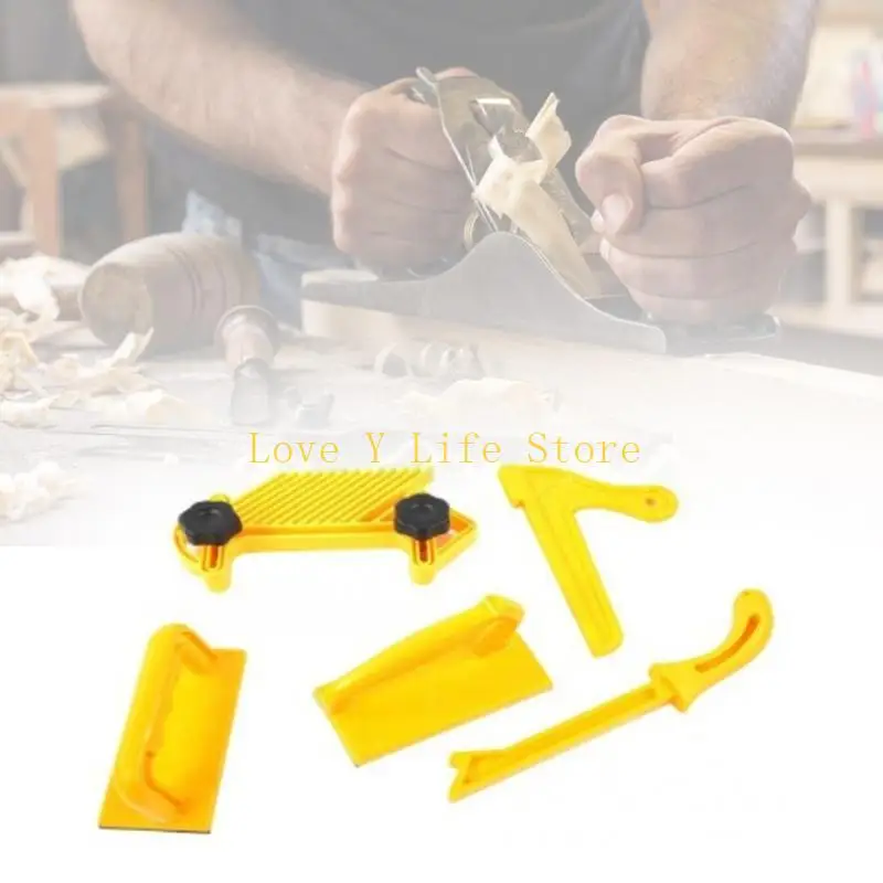 L74C 5pc/set tabella spinta blocco e push set compatibile per l'uso router, giunti e seghe da tavolo strumenti del