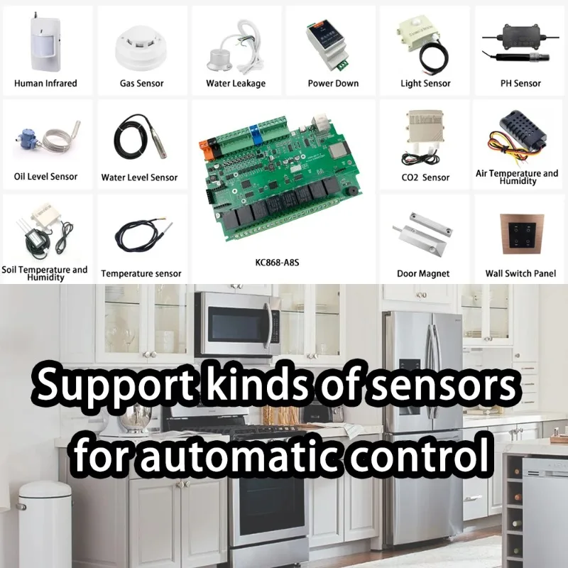 KC868-A8S ESP32 Wifi RS485 4G 3G 2G GSM Modulo Relè Ethernet ADC RF 433M ricevitore